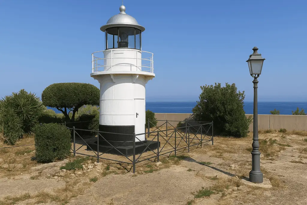 Faro storico di Favazzina che si erge sulla cima di una collina, offrendo una vista panoramica sulla costa