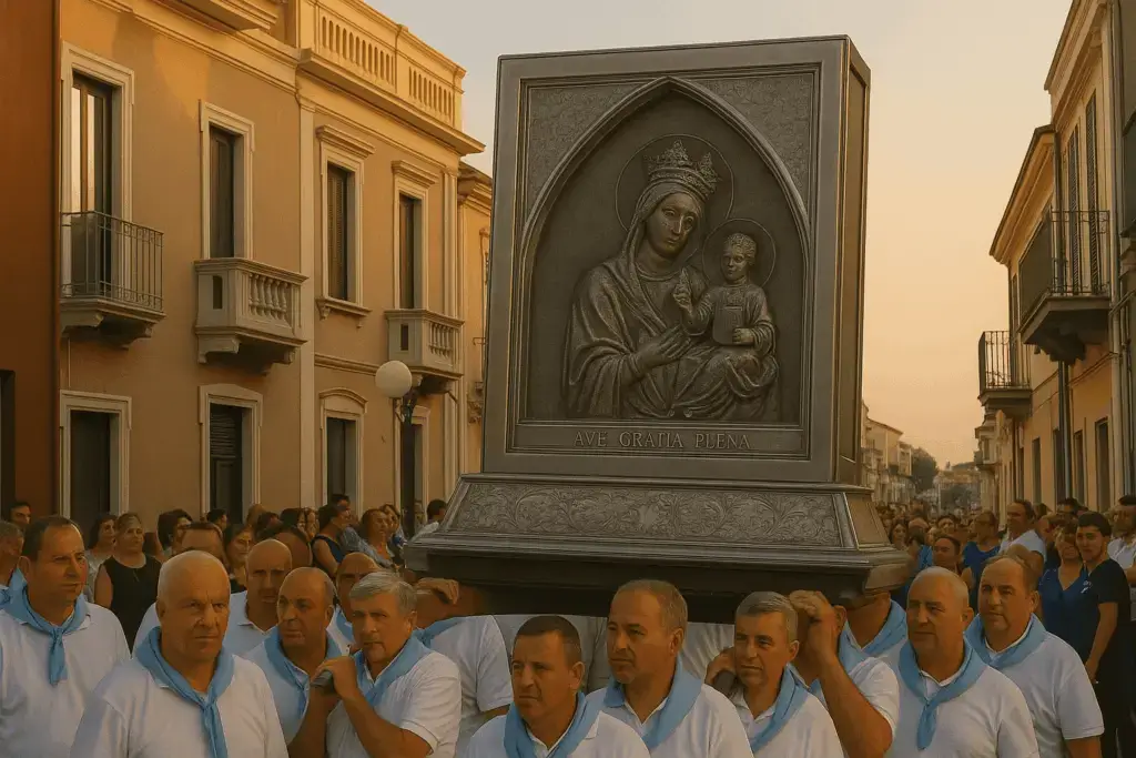 Evento estivo del paese processione della Festa della Madonna della Lettera di Cannitello Villa San Giovanni (RC)