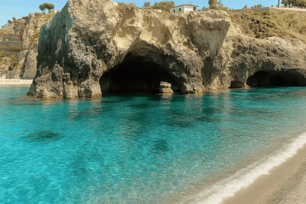 Grotte di Favazzina un sistema di grotte marine che si possono esplorare dalla barca.