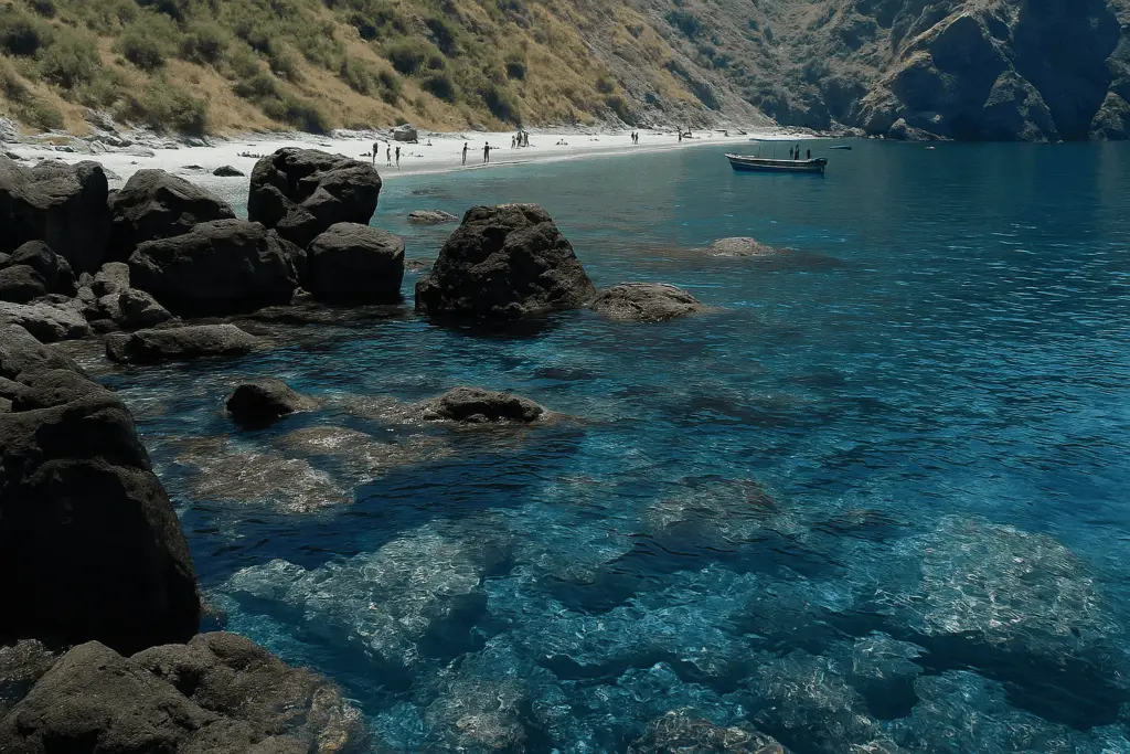 Spiaggia di Cala Janculla sulla Costa Viola Reggio Calabria